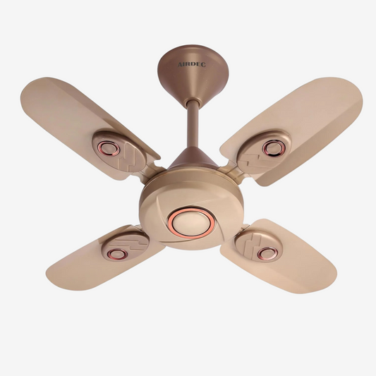 Airdec Lotus 600 mm High Speed Anti dust 4 Blade Ceiling Fan (Smoke Brown, Pack of 1) (Ivory)