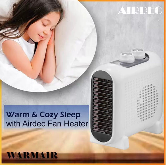 AIRDEC Warmflow ISI Certified 1000 W / 2000 W silent Performance Copper motor Fan Room Heater