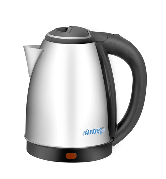Airdec Dectel Electric Kettle 1800W with Stainless Steel Interior | Safety Locking Lid | 1.8L Capacity