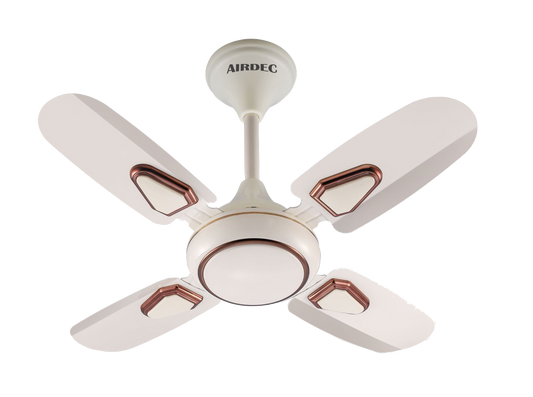 Airdec Florence 600 mm Ultra High Speed Anti dust 4 Blade Ceiling Fan (Pack of 1) (Ivory)