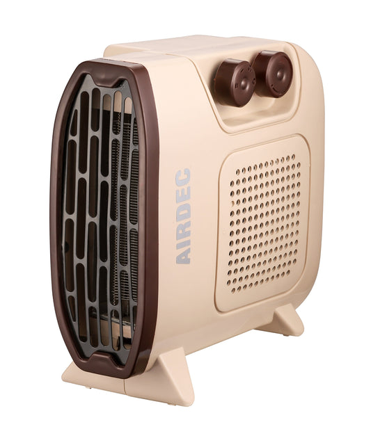 AIRDEC Warmflow ISI Certified 1000 W / 2000 W silent Performance Copper motor Fan Room Heater