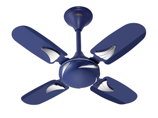 Airdec Florence 600 mm Ultra High Speed Anti dust 4 Blade Ceiling Fan (Pack of 2) Blue