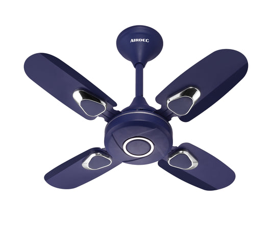 Airdec Raptor 600 mm High Speed Decorative 4 Blade Ceiling Fan (Pack of 1) (Blue)