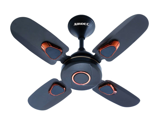 AIRDEC Florence 600 mm 4 Blade Ceiling Fan (Ultra High Speed | Smoke Brown | Pack of 1)