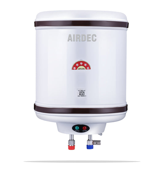 AIRDEC 25L Storage Water Geyser (Popular 10 L Automatic Auto-Cut Off with Installation Kit Water heater, Ivory)