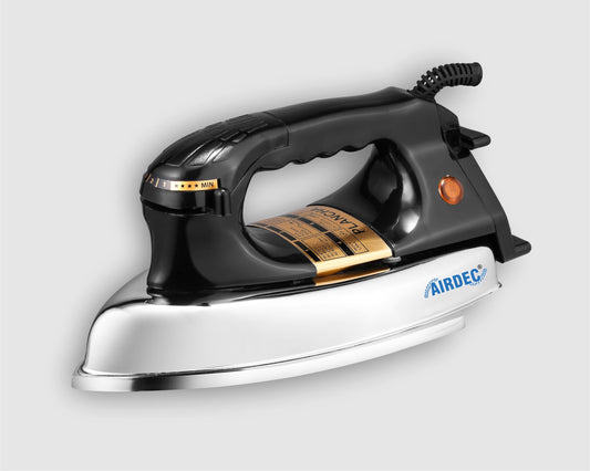 AIRDEC Plancha Electric Heavy Weight 1000 W Dry Iron (Black Silver)