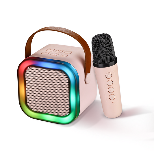 AIRDEC AD-05W Mini Karaoke Bluetooth Speaker with Microphone 5 W Bluetooth Speaker  (Multicolor, 5.0 Channel)