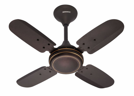 AIRDEC Florence Energy Saver 1 Star 600 mm 4 Blade Ceiling Fan  (Ultra High Speed | Smoke Brown | Pack of 2)